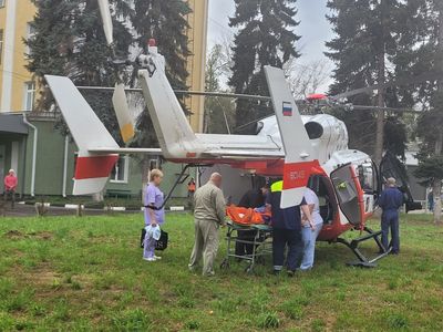 Вертолетом санавиации транспортировали пациента из Коломенской больницы